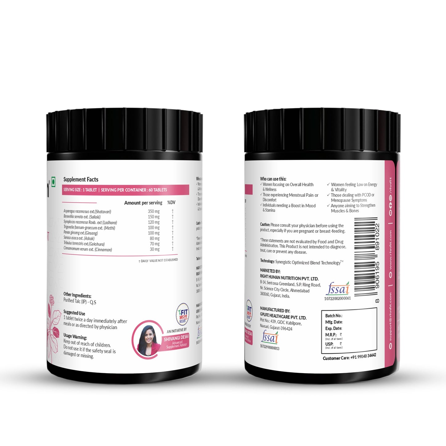 SATVAM Female Health Support (60 Tabs), Plant-Based Women's Nutrition