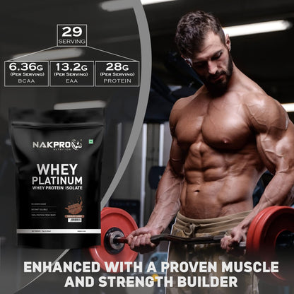 Nakpro Platinum 100% Whey Protein Isolate Powder with Shaker Bottle | Easy Digesting Whey Protein Supplement Powder for Men, Women & Athletes (Chocolate, 1 Kg + 500ml Shaker Bottle)