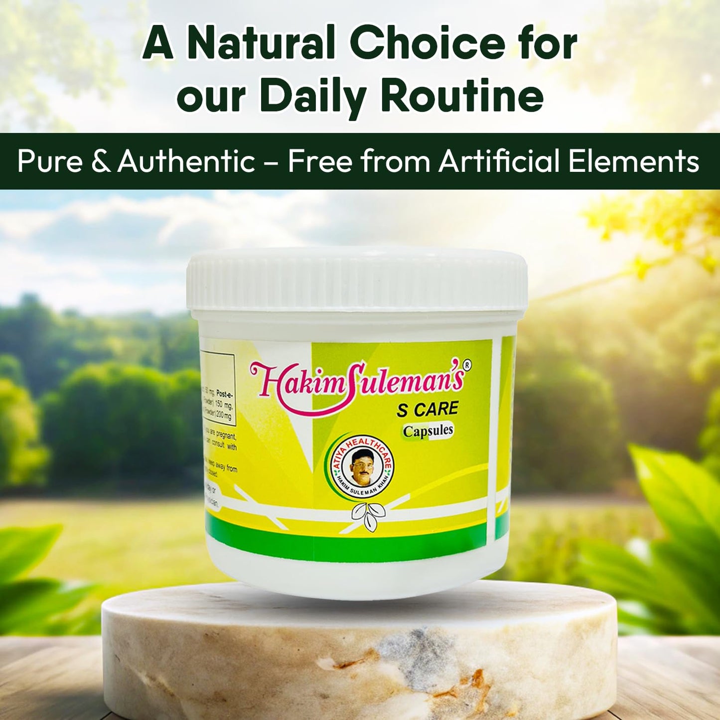 Hakim Suleman's S Care and Gond Siyah Raw Combo Pack | Everyday Wellness Essentials | Convenient Herbal Pair