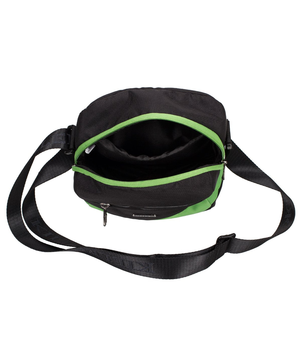 Killer Brisbane Stylish Travel Sling Bag - Black-Green Water Resistance Polyester Bag with Multiple Pockets and Padded Section for iPad/Tablet