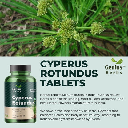 Genius Herbs Cyperus Rotundus Tablets 500mg