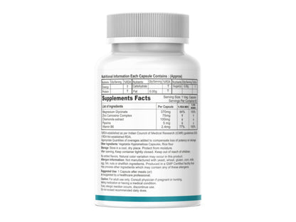 Zincasin -Mg with Zinc Carnosine, Magnesium glycinate, Chamomile, Vitamin B6 & Piperine | Leaky Gut | Digestive & Stress Support | Gut Soothing & Relaxation Support Supplement – 60 Capsules