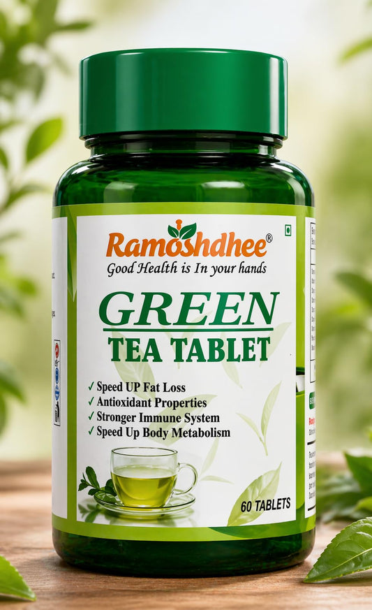 Ramoshdhee Green Tea Tablet, Fat Loss, Antioxidant Properties, Stronger Immune System, Boosts Metabolism, 60 Tablets