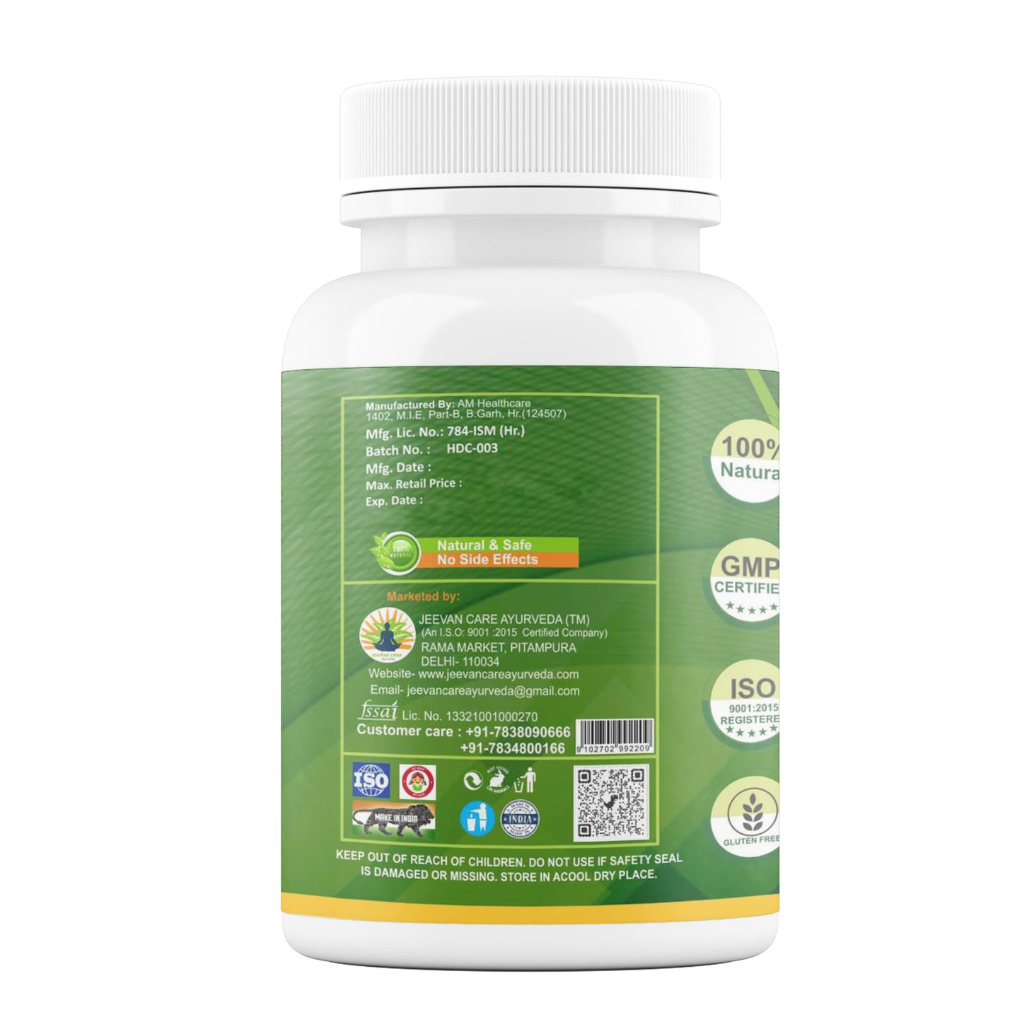 Divya Shree Height Detox - Ayurvedic Height Medicine For Men & Women 60 Capsule (Pack of 1)