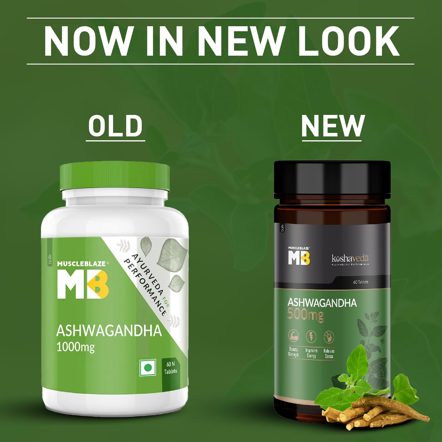 MuscleBlaze Koshaveda Ashwagandha 500mg (60 Tablets) | Ayurveda for Per- image 9