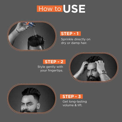 Beardhood Hair Volumizing Powder Wax For Strong Hold, Matte Finish Hair- image 4