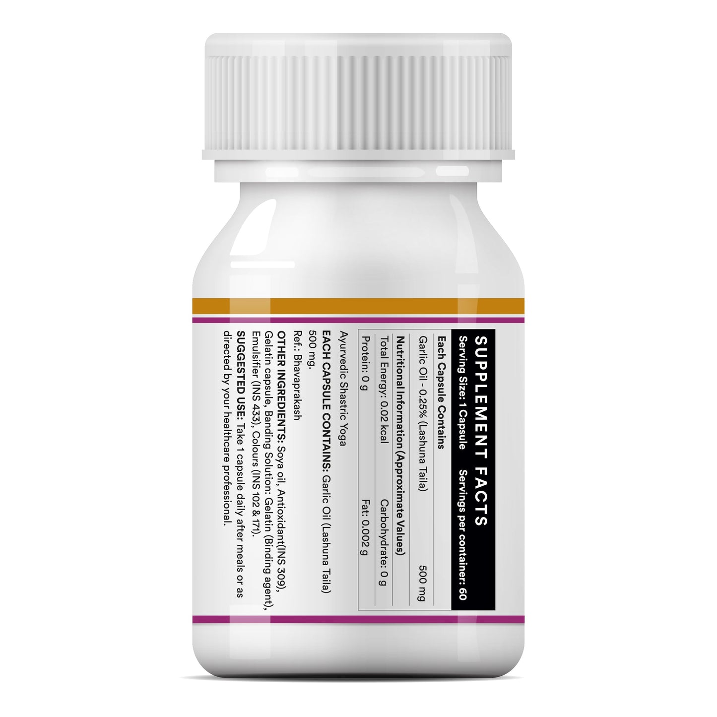 INLIFE Garlic Oil Capsules for Men and Women - 60 Liquid Filled Capsules