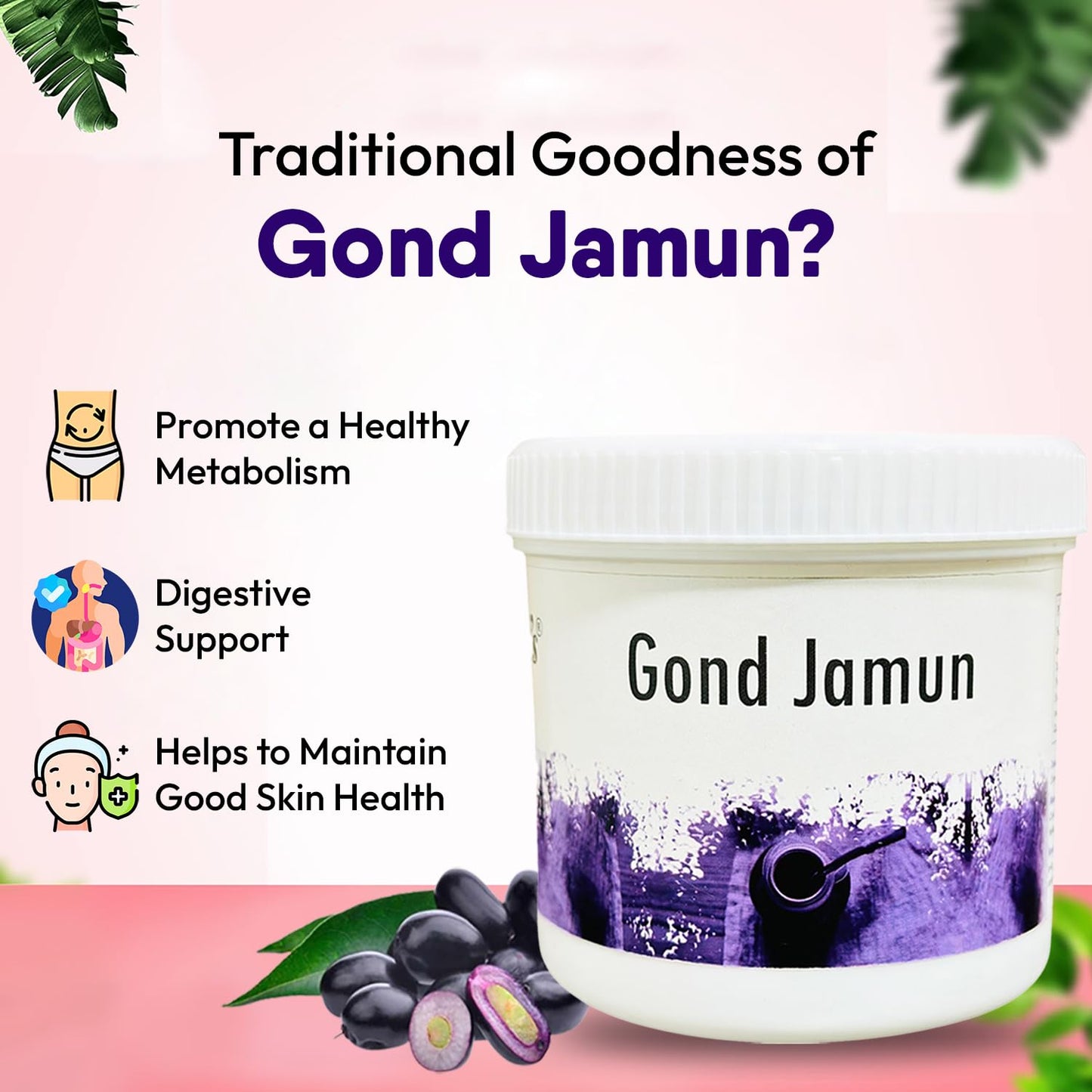Hakim Suleman's Gond Jamun and Gond Siyah Raw Combo Pack | Herbal Daily Wellness Essentials | Convenient Lifestyle Duo