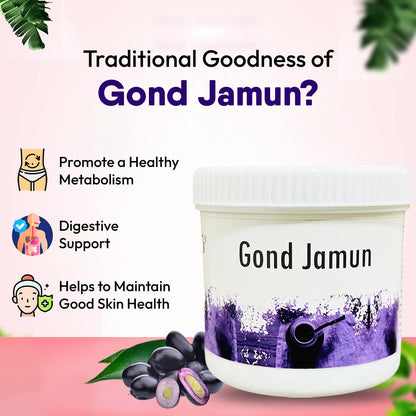 Hakim Suleman's Gond Jamun and Gond Siyah Raw Combo Pack | Herbal Daily Wellness Essentials | Convenient Lifestyle Duo