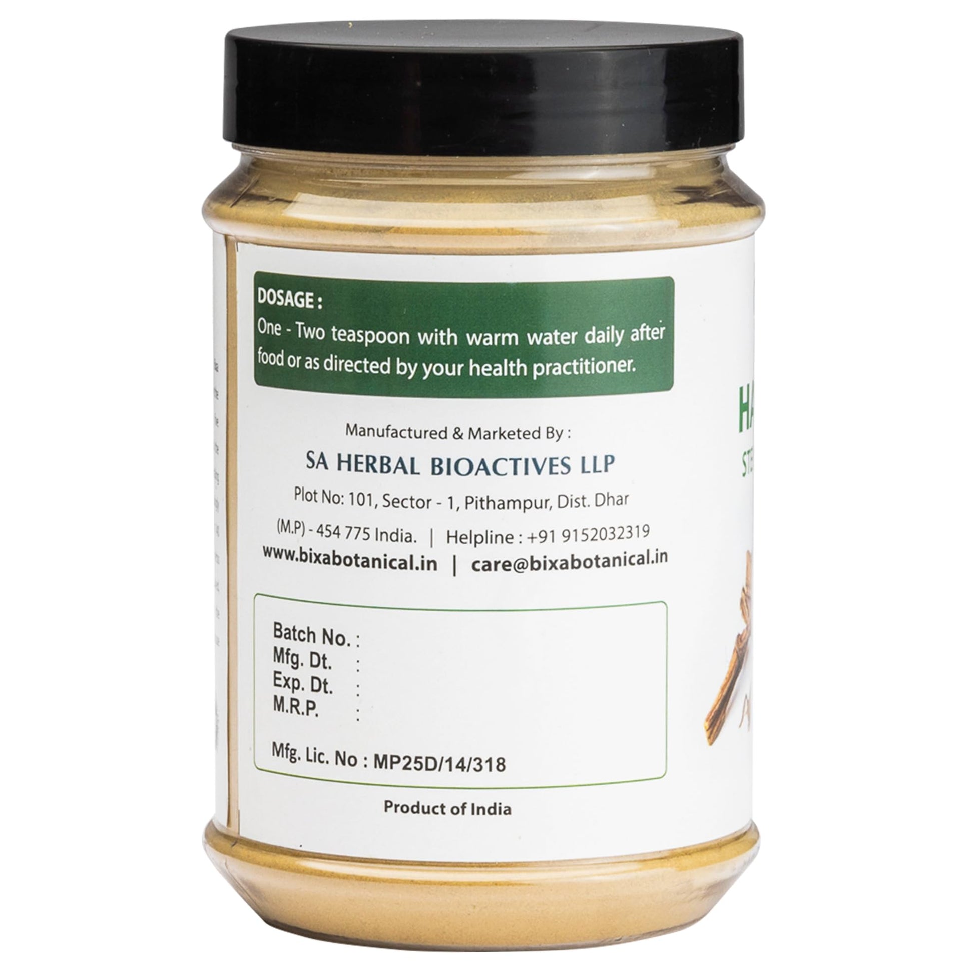 Bixa Botanical Hadjod Powder Cissus Quadrangularis | Supports Bones & J- image 4