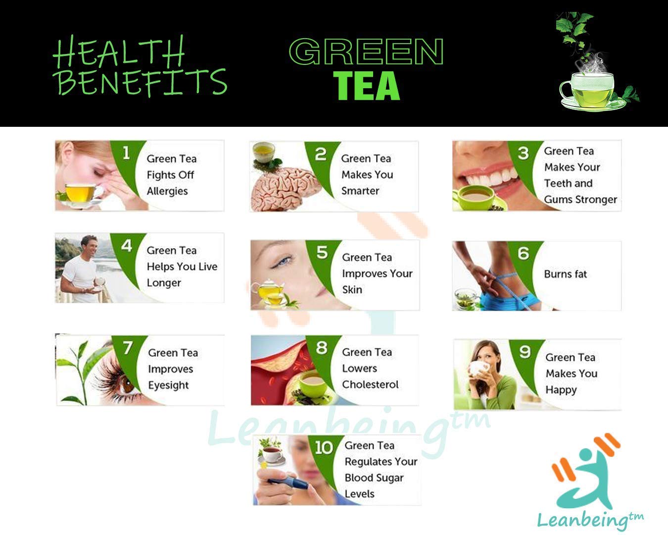 Leanbeing Green Tea (1Kg) Original | Assam Green tea | Loose leaves