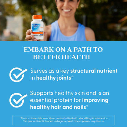 Doctor's Best MSM 1000 mg, 180-Capsules- image 2