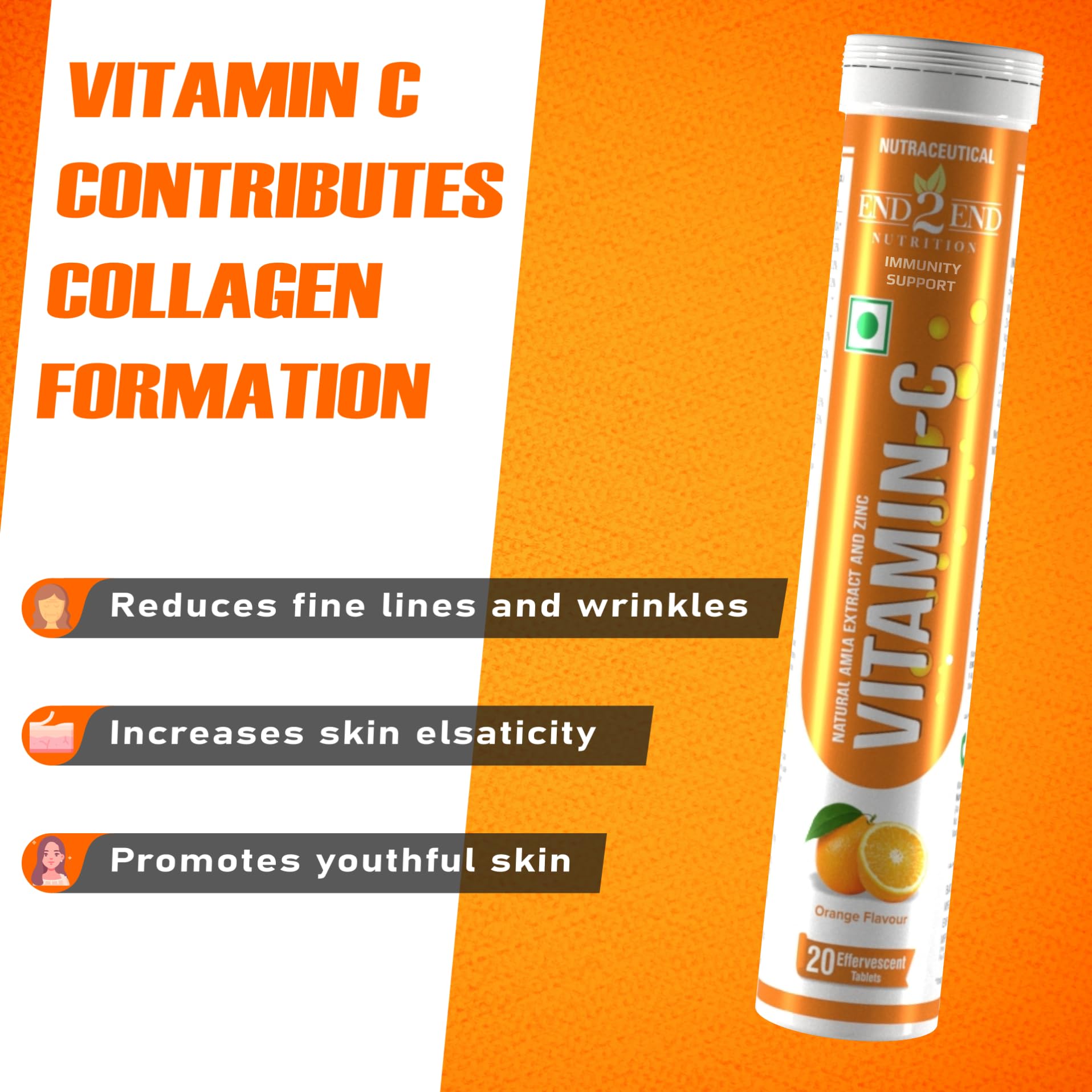 End2End Nutrition Vitamin C Natural Amla Extract with Zinc for Immunity- image 4