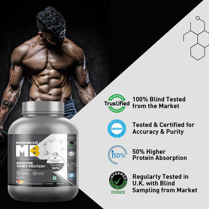 MuscleBlaze Biozyme Whey Protein Powder, Blend of Whey Isolate & Concen- image 6