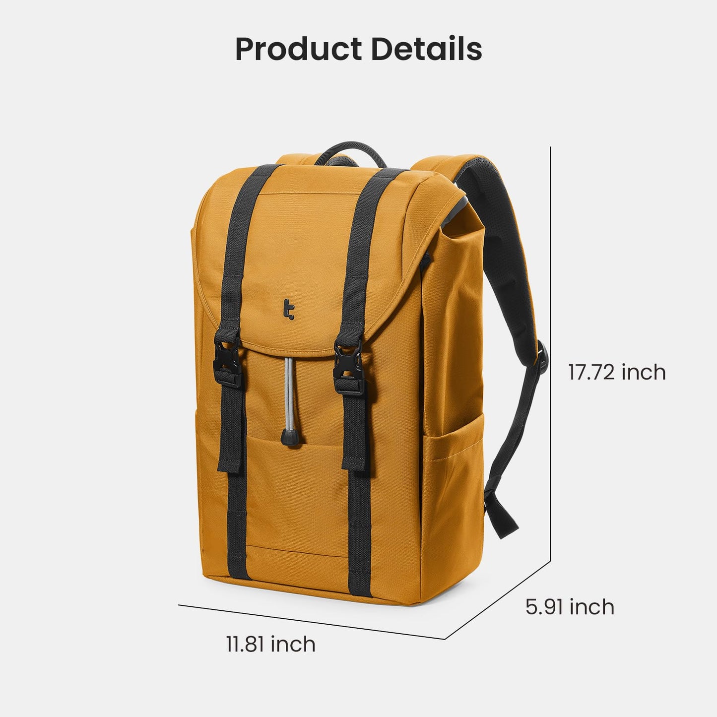 VintPack-TA1 22L Laptop Backpack Yellow