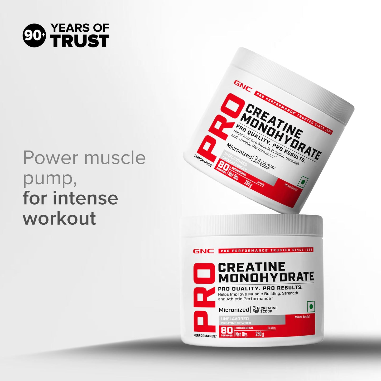GNC Pro Performance Pure Micronized Creatine Monohydrate with Free Shilajit|250 gm & 10 gm Shilajit|Instantized|Fuels Muscles|Increase Muscle Mass|Rapid Absorption|Unflavoured