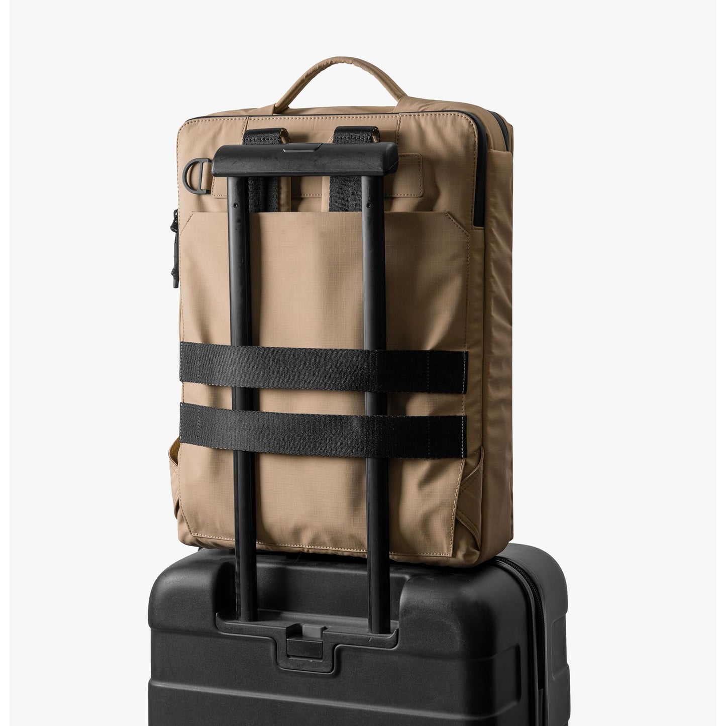 DailyObjects Pivot Convertible Briefpack Bag (16L) |Unisex|Fits 13/14/15.6 inch Laptop/Macbook Pro/Air|Lightweight|Stylish Backpack|Office/Daily Use/Travel|Multi Pocket|Adjustable Strap-Beige