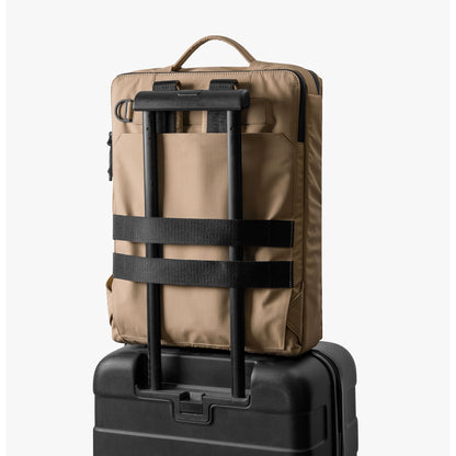 DailyObjects Pivot Convertible Briefpack Bag (16L) |Unisex|Fits 13/14/15.6 inch Laptop/Macbook Pro/Air|Lightweight|Stylish Backpack|Office/Daily Use/Travel|Multi Pocket|Adjustable Strap-Beige