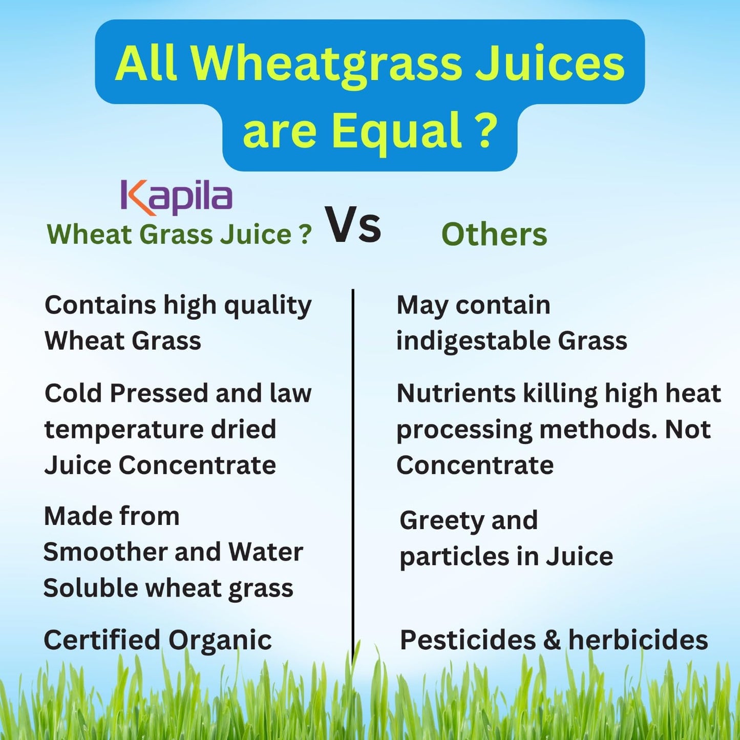Kapila Wheatgrass Juice 1 Liter for Liver Detoxification & Improves Gut Health, Helps in Weight & Cholesterol management
