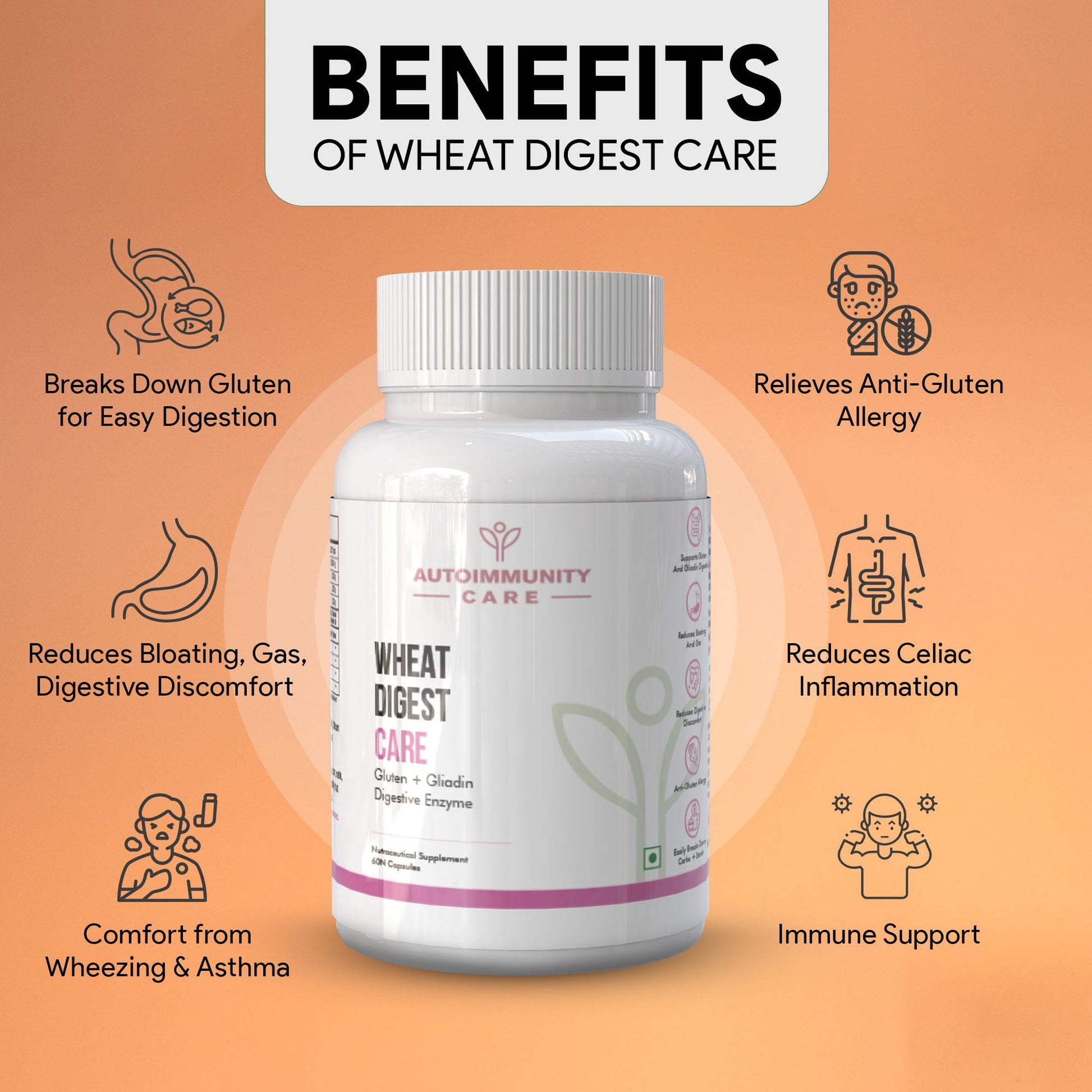 Autoimmunity care Wheat Digest Care | Gluten + Gliadin Digestive Enzyme- image 7