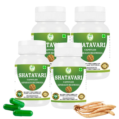 Morsan Healthcare SHATAVARI Capsules – 60 Veg Capsules | Pure Asparagus Racemosus Extract | Natural Ayurvedic Supplement for Wellness & Balance