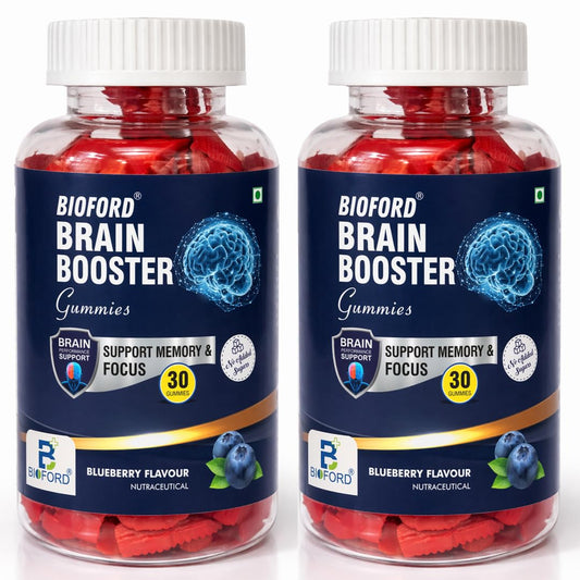 Bioford Brain Booster Gummy Bacopa Monnieri Boosts Memory, Focus & Concentration Brain Fog Support Improve Quality of Life Bacopa monneieri