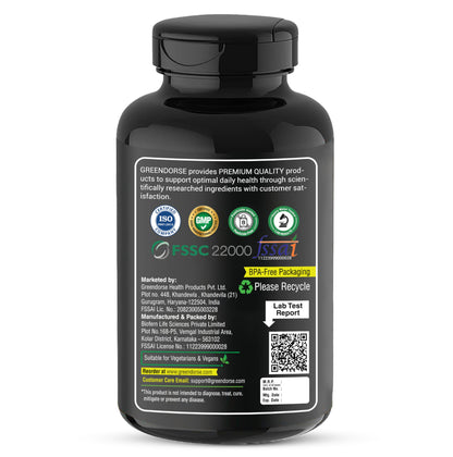 GREENDORSE NMN 99.9% Pure with Apigenin, Trans- resveratrol & Quercetin 3 IN 1 Supplement | High Bioavailability, Natural, 3rd Party Lab Tested Ultra Pure by HPLC | Boosts NAD+, Slow Down Aging, Cellular Repair, Muscle Strength, Heart health | - 60 Veg Ca
