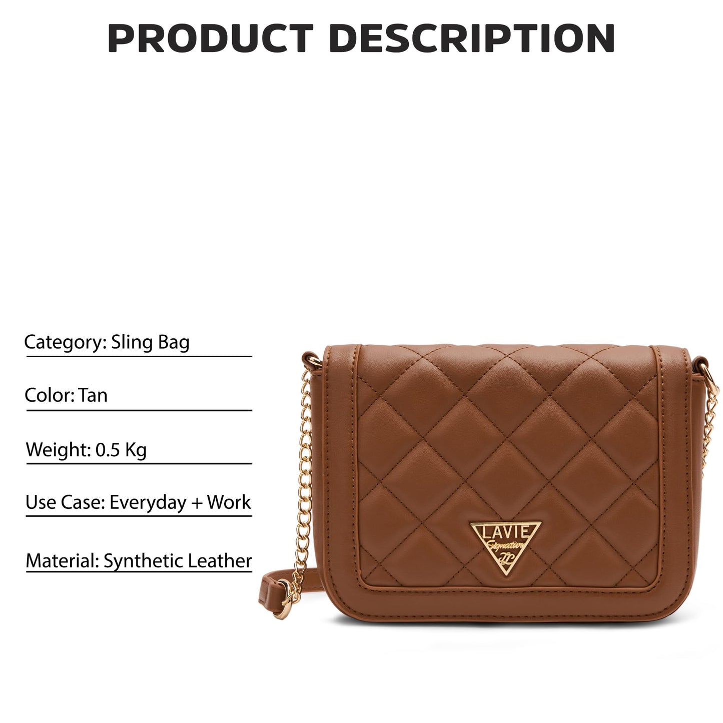 Lavie Signature Atlanta Woman's Crossbody Sling Bag | Ladies Purse Handbag | Gift for Women
