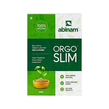 ABINAM Orgo Slim Herbal Wellness Powder for Weight Management Support | Natural Plant-Based Supplement | Daily Use | No Artificial Additives | 150g Pack