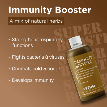 Vitro immunity booster juice 1Ltr Neem Grown Giloy Tulsi Juice with 4-in-1 Immuno- Enhancing benefits | Handpicked Fresh Tulsi and Neem grown Giloy| NIB rich for all-round Immunity