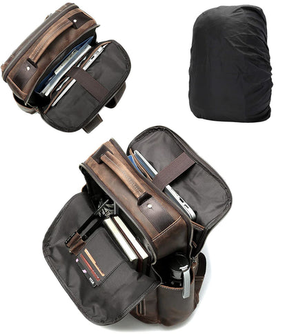 Goatter 24 Ltrs Men's Hunter Leather Backpack For 16 Laptop Travel Hiki- image 4