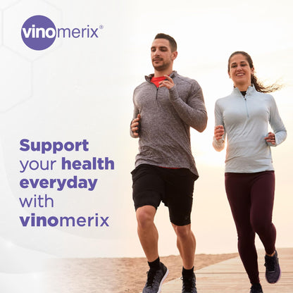 Vinomerix - Antioxidant, Grape seed extract | 95% Polyphenols | Helps in reducing blood pressure, oxidative stress and improve blood circulation | 600 mg - 60 Veg Capsules