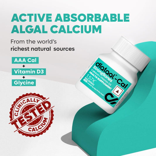Diataal Calcium supplement for Men & Women | 57% Better Absorption | AAA Cal 500mg + D3 (400 IU) |Calci and Vitamin D3 Tablets | Strong bones & Joint Health|180 Tablets