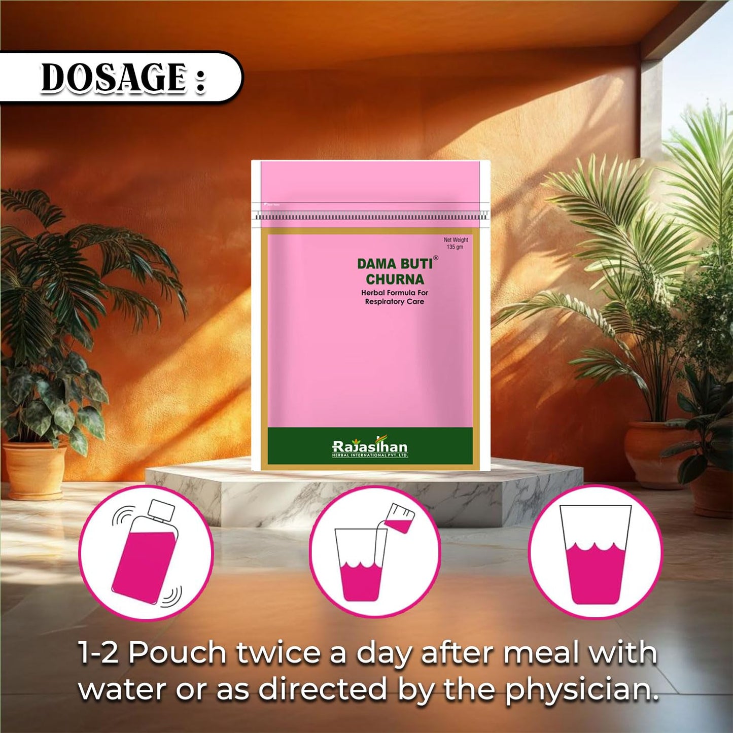 Dama Buti Churna, 135 gm. Herbal Churna for Dama- image 4