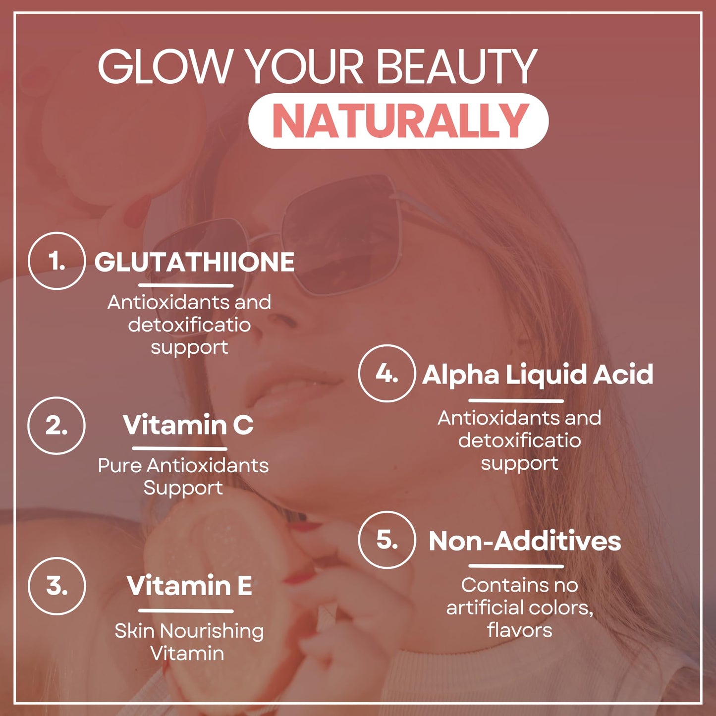 ABHEDA HEALTHCARE L-Glutathione 500mg - 30 Capsules - With Vitamin C and E | Advanced Antioxidant for Skin Brightening, Detoxification, and Immune Support