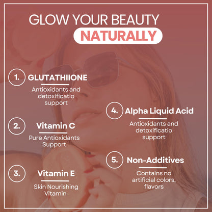 ABHEDA HEALTHCARE L-Glutathione 500mg - 30 Capsules - With Vitamin C and E | Advanced Antioxidant for Skin Brightening, Detoxification, and Immune Support