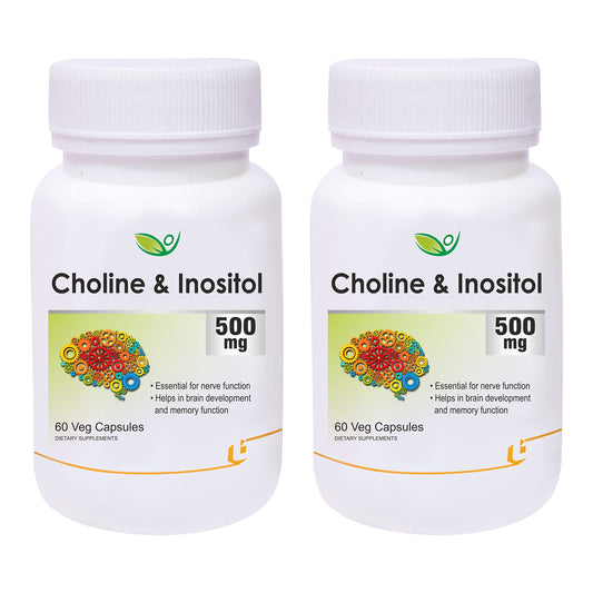 Biotrex Nutraceuticals Choline and Inositol 500mg - 60 Capsules (Pack of 2)