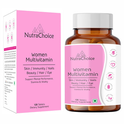 NutraChoice Women Multivitamin Tablet for Women With Probiotics, for Energy, Stamina, Vitality and Mental Performance and Healthy Hair, Beauty & Skin care, Nails - 120 Tablets