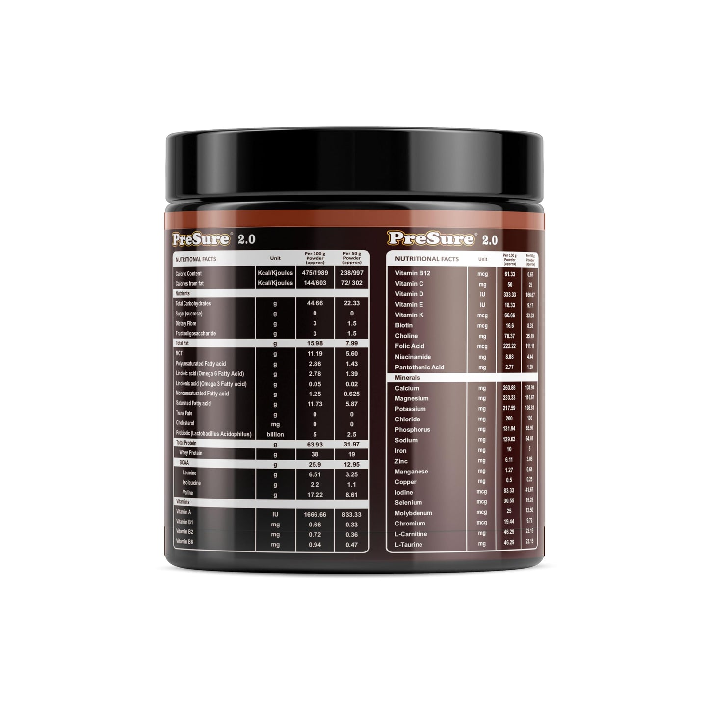 PreSure 2.0 HIGH PROTEIN HIGH CALORIE Whey Protein Powder Chocolate Flavor For Men And Women_(200 gm)