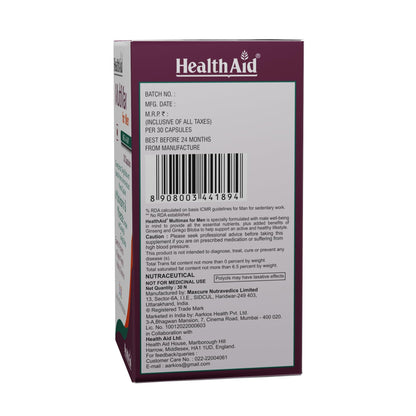 HealthAid MultiMax for Men |120 Vegetarian Liquid fill Capsules| With G- image 5
