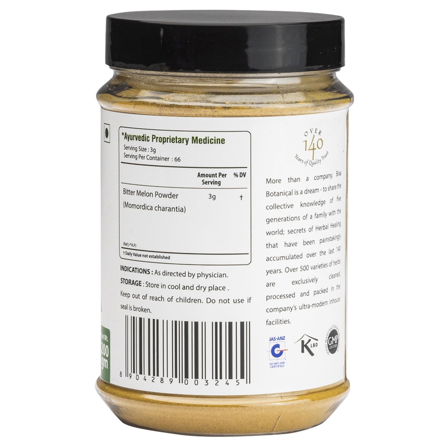 Bixa Botanical Karela Powder/Bitter Melon, Ayurvedic Herb For Blood Sug- image 2