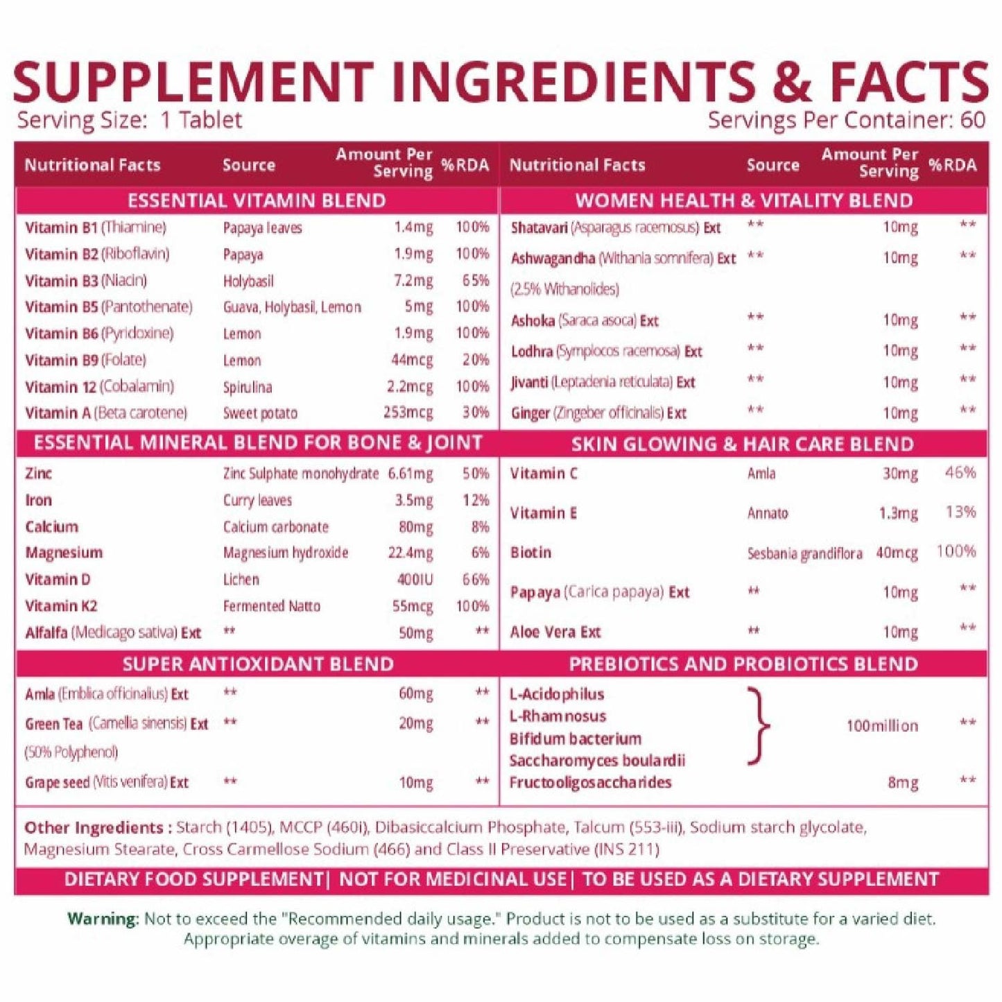 Himalayan Organics Multivitamin With Probiotics Supplement For Women Wi- image 7