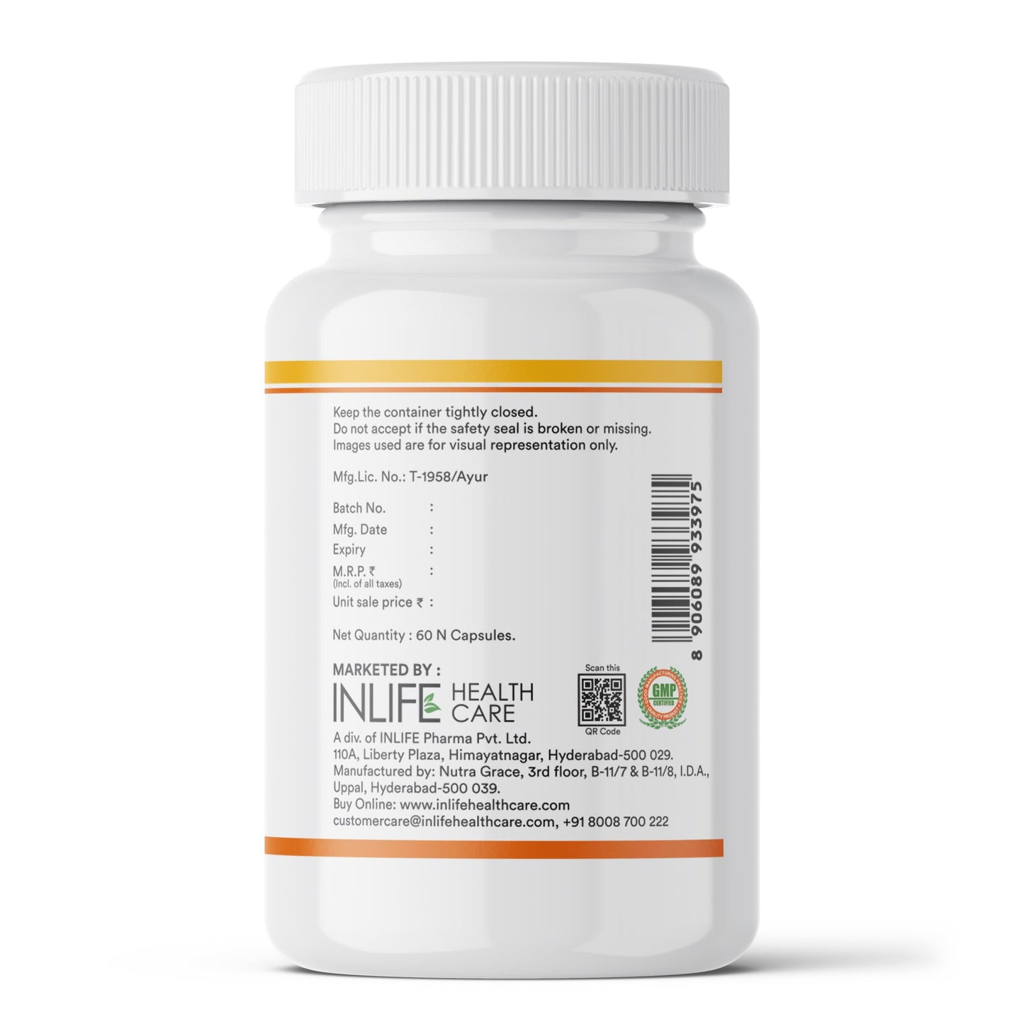 INLIFE Pumpkin Seed Oil, Extra Virgin Cold Pressed, Plant Based Phytosterols, Hair & Prostate Health, Men Women, 60 Veg Capsules