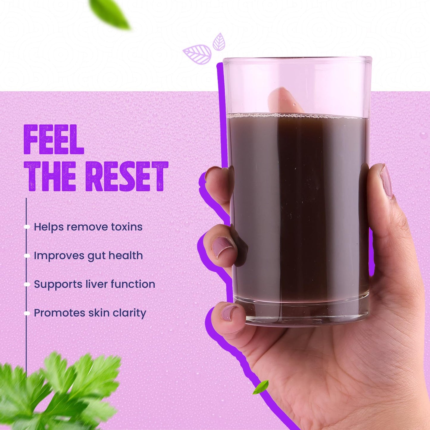 Geofit Detox Juice 500ml to Boost Metabolism & Digestion | Detoxifies Body, Purifies Blood & Reduces Fatigue | 14 Ayurvedic Herbs for Natural Cleanse | Weight Loss & Boost Energy Levels - Pack of 2