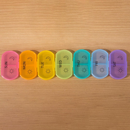 LOOM TREE® Weekly Pill Organizer 2 Times A Day For Pills/Vitamin/Fish Oil/Supplements | Health Care | Pill Boxes, Pill Cases