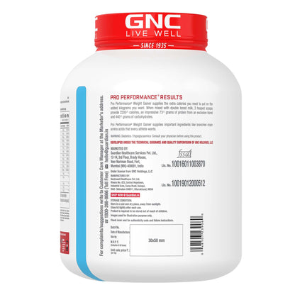 GNC Pro Performance Weight Gainer & Black Shaker (Vanilla Ice Cream, 3 Kg with Shaker)