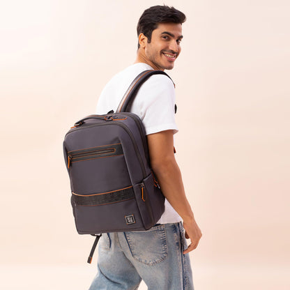 EUME Alpha 27L Laptop Bag for Men,Volcanic grey | 2 Large Compartment o- image 9