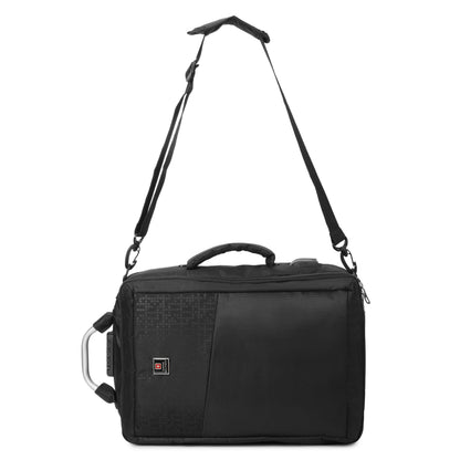 SWISS MILITARY Element Laptop Backpack cum Sling Bag 18L, 15.6" Laptop Compartment, USB Charging & Aux Socket and Large Main Compartment Travel Bag for Men & Women, Office, School and College Black