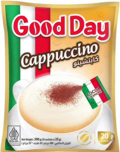 Good Day Cappuccino With Chocolate Granule Instant Coffee Powder, Rich & Creamy, 500g