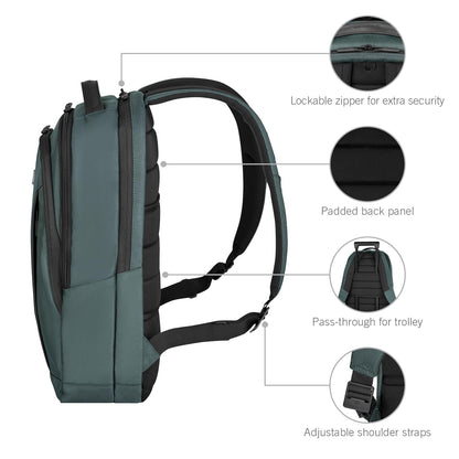 Victorinox Swiss Designed Backpack, Altmont Professional Compact Laptop Backpack, Storm, Dedicated Laptop and Tablet Compartment, Business Travel Office Bag For Men & Women, 16 Litres, (653286)